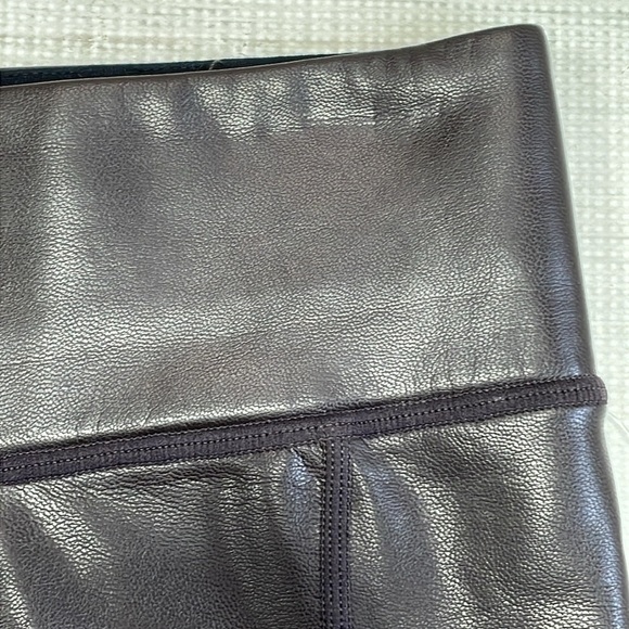 ALC Pants Women's 6 Brown Skinny Faux Leather Zip Up - Picture 6 of 12